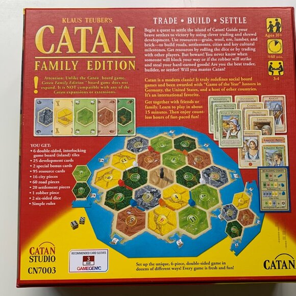 Catan Family Edition Board Game – Complete, Discontinued, 2012 Mayfair - Picture 2 of 6